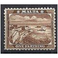 Malta 1899 SG31 1/4d Brown Mounted Mint .