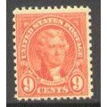 641 9c Thomas Jefferson Barely Clears MNH Q1824