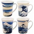 Set of 4 The Great Kanagawa Wave Coffee Mugs Ho...