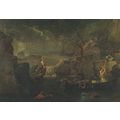 Poussin L'Hiver Ou Le Deluge Painting Postcard