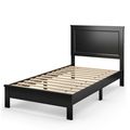 Twin Size Modern College Dorm Wooden Platform B...