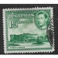 CYPRUS 1951 1 1/2pi KYRENIA HARBOUR GREEN FINE ...