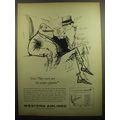 1960 Western Airlines Advertisement - art by Ronald Searle Ad - Jove!