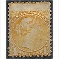 Canada 1878 SG75 1c Bright Yellow Mounted Mint ...