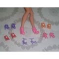 6 Pairs Of Barbie Shoes - Fits Older Barbie's V...