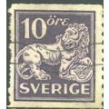 Sweden 1920 - SG98b - 10 ore green - Lion - used