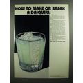 1970 The Rums of Puerto Rico Ad - Make or Break A Daiquiri