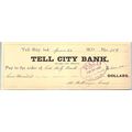 IN Tell City Cancelled Check Tell City Bank Che...