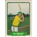 1982 Fleer baseball card 107 Jim Spencer- Athle...