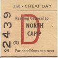 B.R.B. Edmondson Ticket - Reading General to No...