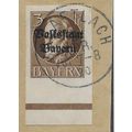 GER (BAVARIA) 1919 3pf KING LUDWIG III' (OVPT)(...