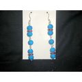 Textured turkish blue manmade sterling silver h...