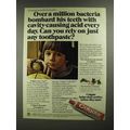 1980 Colgate Toothpaste Ad - Cavity-Causing Acid