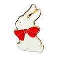 White Rabbit Enamel Pin Badge Bunny Hare Cute B...