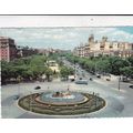 Madrid Plaza Neptune Spain Postcard posted 1961...