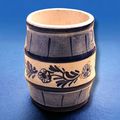 Vintage Signed Delft Blue Hand Painted Barrel S...