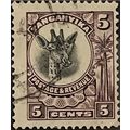 Tanganyika KGV 1922 5c Slate Purple & Black Use...