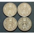UK 1977 Silver Jubilee Crown Coins x four