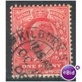 GB stamps 1902-10 KEV11 - 1d SG219 Kilburn 2
