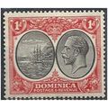 Dominica 1933 SG73 1d Black & Scarlet Mounted M...