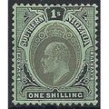 Southern Nigeria 1909 SG40 1/- Black/Green Moun...