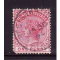 TRINIDAD 1883 SG107 1d CARMINE FINE USED #3