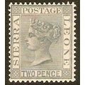 Sierra Leone QV 1884 2d Grey Mounted Mint Stamp...