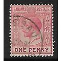 BAHAMAS 1921 SG 116 1d CARMINE FINE USED