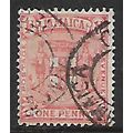 JAMAICA 1906 CARMINE ARMS SG 40 FINE USED#