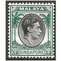 Singapore 1948 SG9 20c Black & Green Perf 14 Mo...