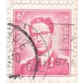 Belgium stamps 1958 - 6f rose - King Baudouin -...