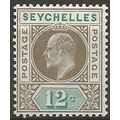 Seychelles 1903 SG49 12c Olive-Sepia & Dull Gre...