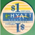 Hyatt Regency. $1 Casino Chip. Lake Tahoe, NV. ...