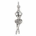 925 Sterling Silver Abstract Art Ballerina Pend...