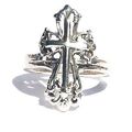 925 Sterling Silver Filigree Calatrava Cross Ring