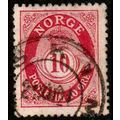 Norway 1910 Posthorn 10ore Used Stamp