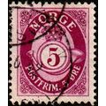 Norway 1941 Posthorn 5ore Used Stamp.