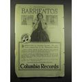 1917 Columbia Records Ad - Mme. Barrientos