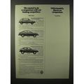 1975 Volkswagen Rabbit, Dasher, Scirocco Car Ad