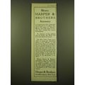 1918 Harper & Brothers Ad - Messrs. Harper & Br...