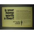 1968 Prudential Insurance Ad - Is your home wor...