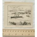 Vintage engraving - Queenstown Harbour