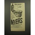 1951 Myers Rum Ad - Right-bodied for the Perfect Tom and Jerry