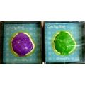 "2 NO BAKE CAKE POP or BENTO MOLDS PURPLE & GRE...