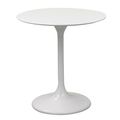 28" Round White Pedestal Stem Tulip Dining Tabl...