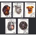 Tanzania Dogs 5v 1993 CTO SG#1681-1685 Sc#1144-...