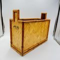 MCM Bamboo & Brass accents Wicker weave rattan ...