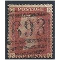 1858 SG43 1d Red Plate 121 Good/Fine Used Check...