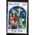 1989 Iceland - Sc# 684 used - Christmas 21.00 kr