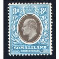 1905 SOMALILAND Sg52a 8a black & blue Chalk wmk...